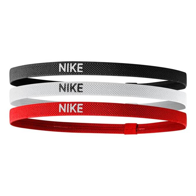 Pack cintas para la cabeza Nike Elastic Hairbands. Cuentan con parches de silicona en el interior de la diadema para evitar el deslizamiento en la cabeza, aumentando así la comodidad. En Deporvillage.com (3 unidades por 13,00 euros).