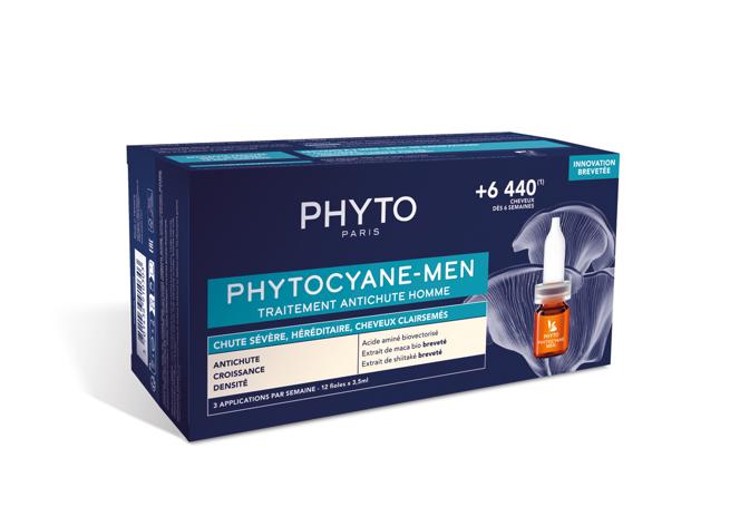 Phytocyane Progressive Men de Phyto (55 €). Estas ampollas, formuladas de forma específica para la caída que afecta al hombre, frena la caída después de 3 meses de uso, estimula el crecimiento del cabello y ayuda a que esté más fuerte y denso. Su fórmula destaca por incluir un 95% de ingredientes de origen natural como el extracto de maca bio que estimula el crecimiento del cabello o un aminoácido biovectorizado que frena la caída. Se aplica tras lavar el pelo, sobre el cuero cabelludo, masajeando suavemente y sin aclararlo. Se aconseja usar 3 ampollas a la semana durante 3 meses.