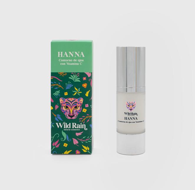 Contorno de ojos con vitamina C Hanna de Wild Rain (33,50 €). Contorno de ojos reparador con vitamina C, colágeno y Progeline, un péptido de última generación. Previene y reduce las arrugas y líneas de expresión, reduce las ojeras, así como la inflamación que provoca las bolsas y disminuye otro problema del contorno de los ojos: la caída del párpado.