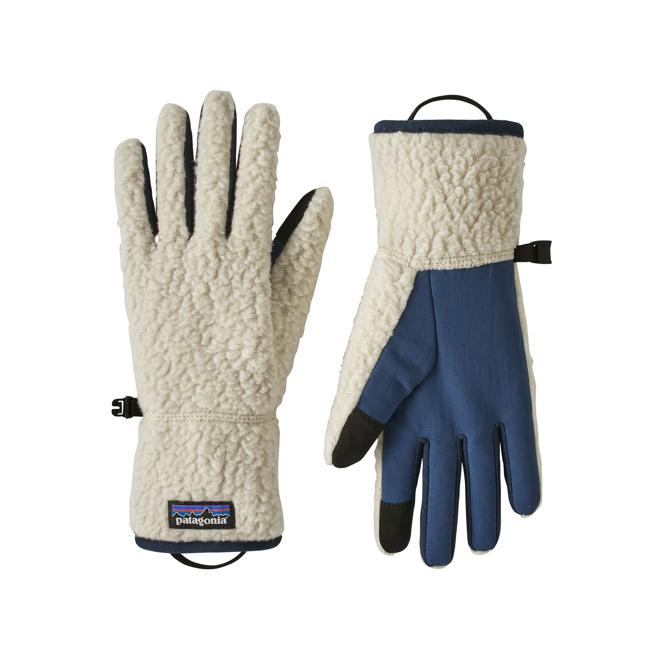Guantes. Guantes cálidos y fáciles de usar hechos de poliéster 100 % reciclado con revestimientos de palma de nailon también 100 % reciclado. 60 euros en Patagonia.