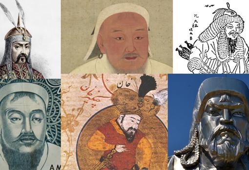 Representaciones varias de Gengis Khan a lo largo de la historia