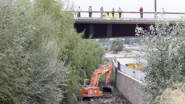 Trabajos de limpieza del río en Córdoba en 2013