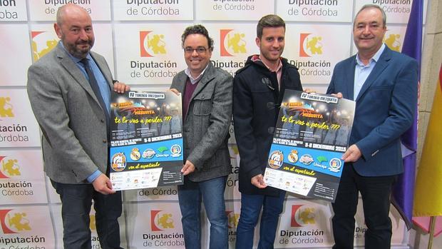 Las autoridades, en la presentación del torneo