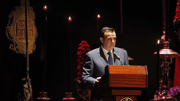 Enrique León en el pregón en 2012