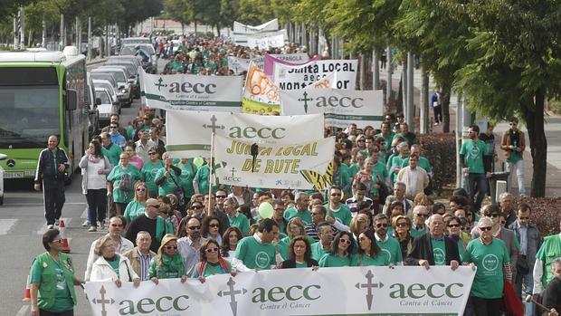 Concentración de la Asociación Española contra el Cáncer