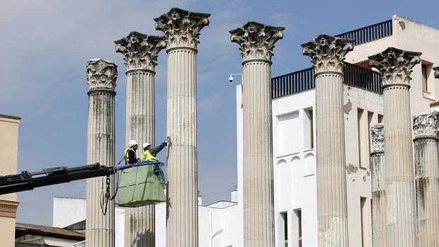 Estudio del Templo Romano previ a las obras de rehabilitación y musealización