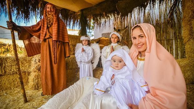 Escena del nacimiento de Jesús en Torrecampo