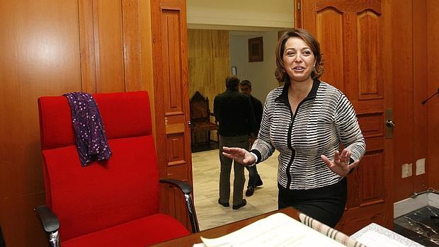 Isabel Ambrosio, antes de un pleno en el Ayuntamiento