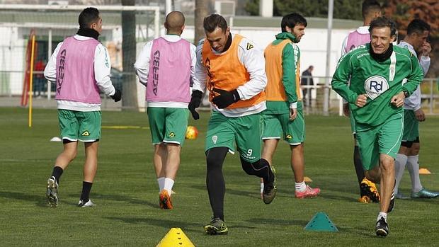 Xisco, en el entrenamiento del miércoles