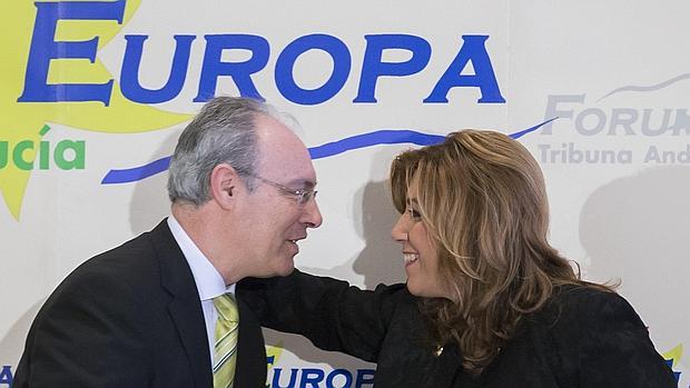 Juan Pablo Durán y Susana Díaz, en un acto conjunto