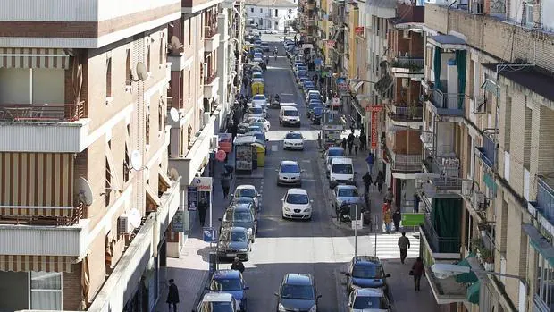 Vista aérea de ka calle Jesús Rescatado de Córdoba