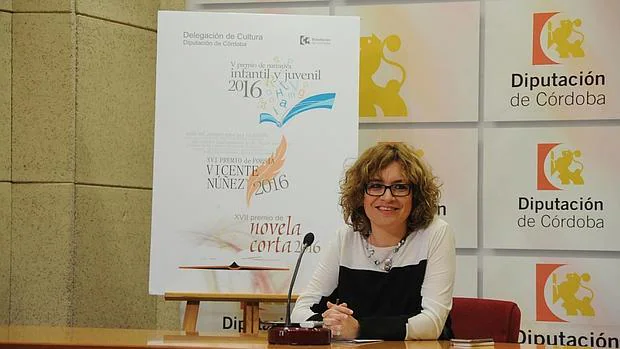 La diputada provincial Marisa Ruz en la sala de prensa de Diputación