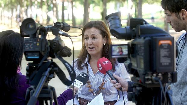 La edil del PP Laura Ruiz, en una comparecencia