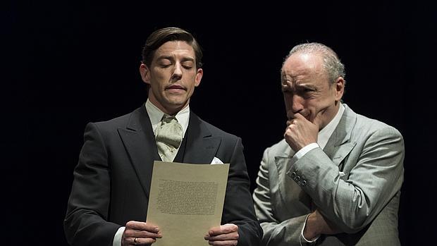 Adrián Lastra y Roberto Álvarez, durante «El discurso del rey»