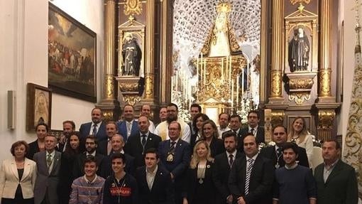 Visita de la hermandad de la Paz a los Dolores