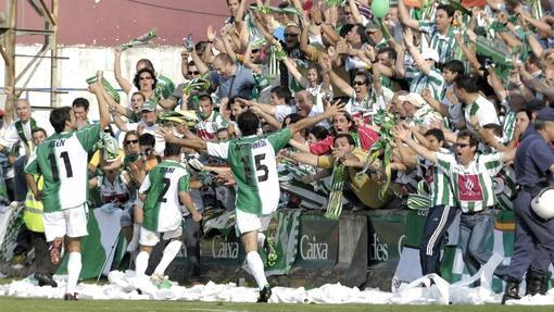 Celebración del ascenso a Segunda A en Huesca