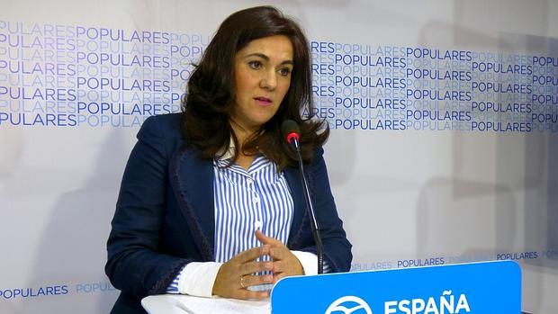 María de la O Redondo en la sede del PP de Córdoba