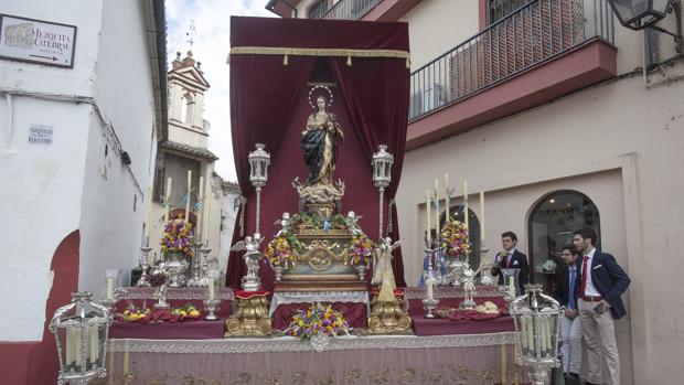 Altar de la hermandad del Huerto para el Corpus