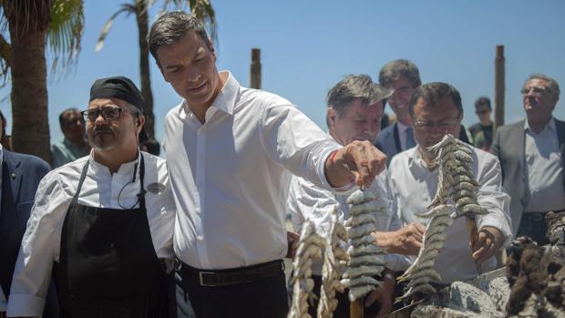 Pedro Sánchez, mudo en la playa