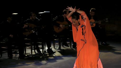 Pastora Galván, durante una actuación