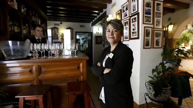 Marta García, en el restaurante Puerta Sevilla