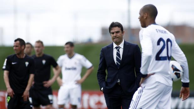 El entrenador cordobés Alberto Toril , en su etapa en el Real Madrid Castilla