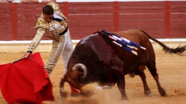 Padilla torea con la mano derecha al toro indultado