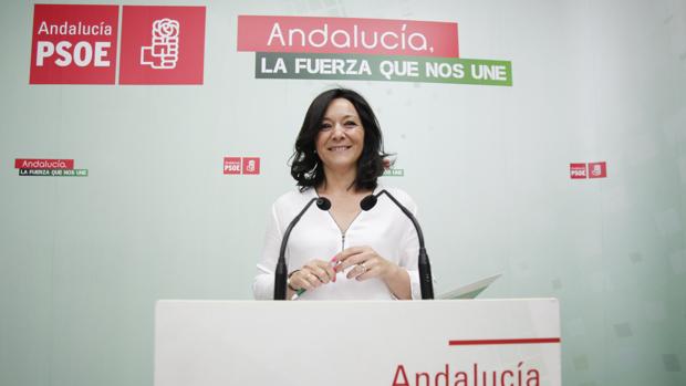 Rafaela Crespín, ayer en la sede del PSOE