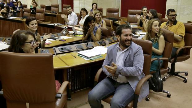 Parlamentarios de Podemos celebran que, por primera vez, se tramitará una de sus propuestas