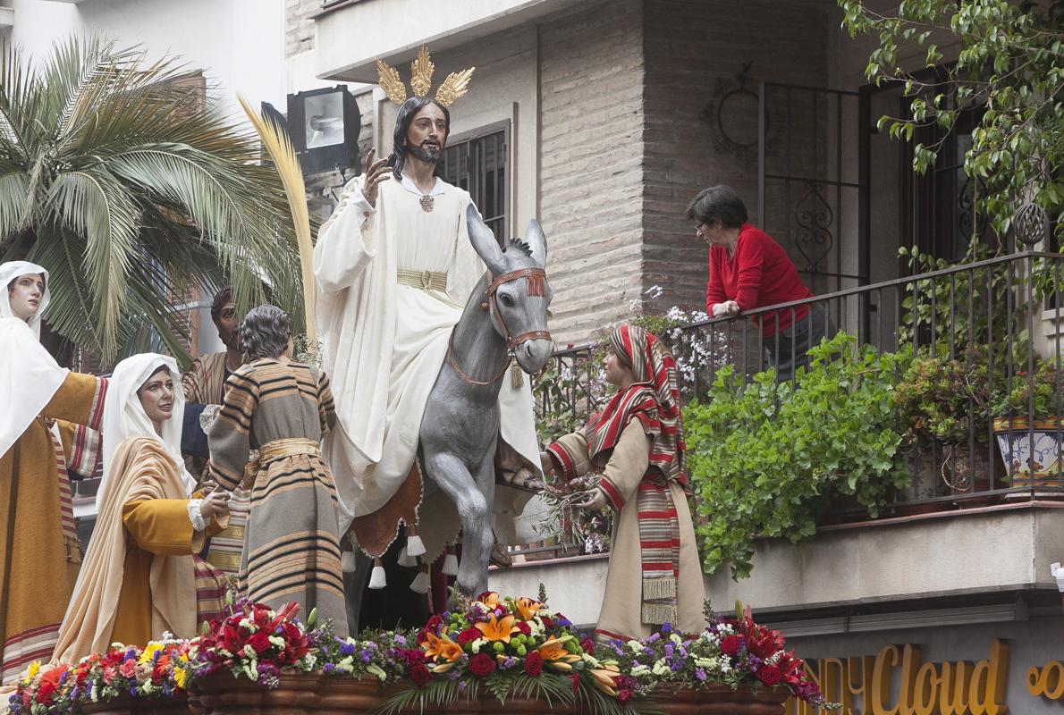 La Entrada Triundal durante su procesión el pasado Domingo de Ramos