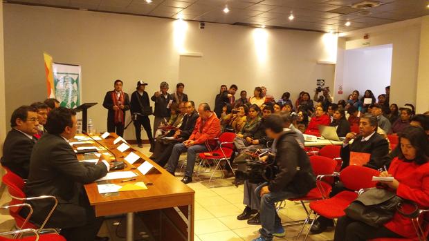 Presentación del proyecto en el Centro de Convenciones de la municipalidad de Cusco