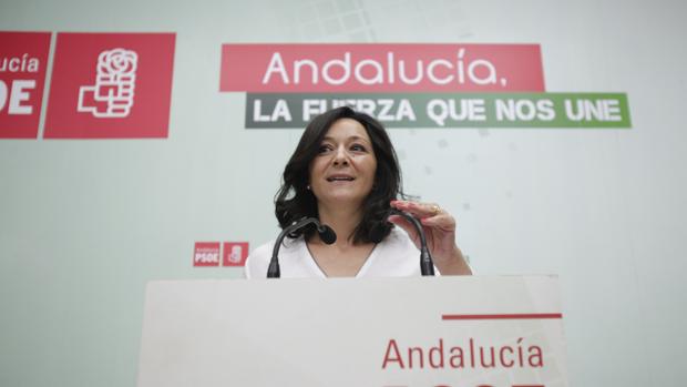 Rafaela Crespín en la sede del PSOE de Córdoba