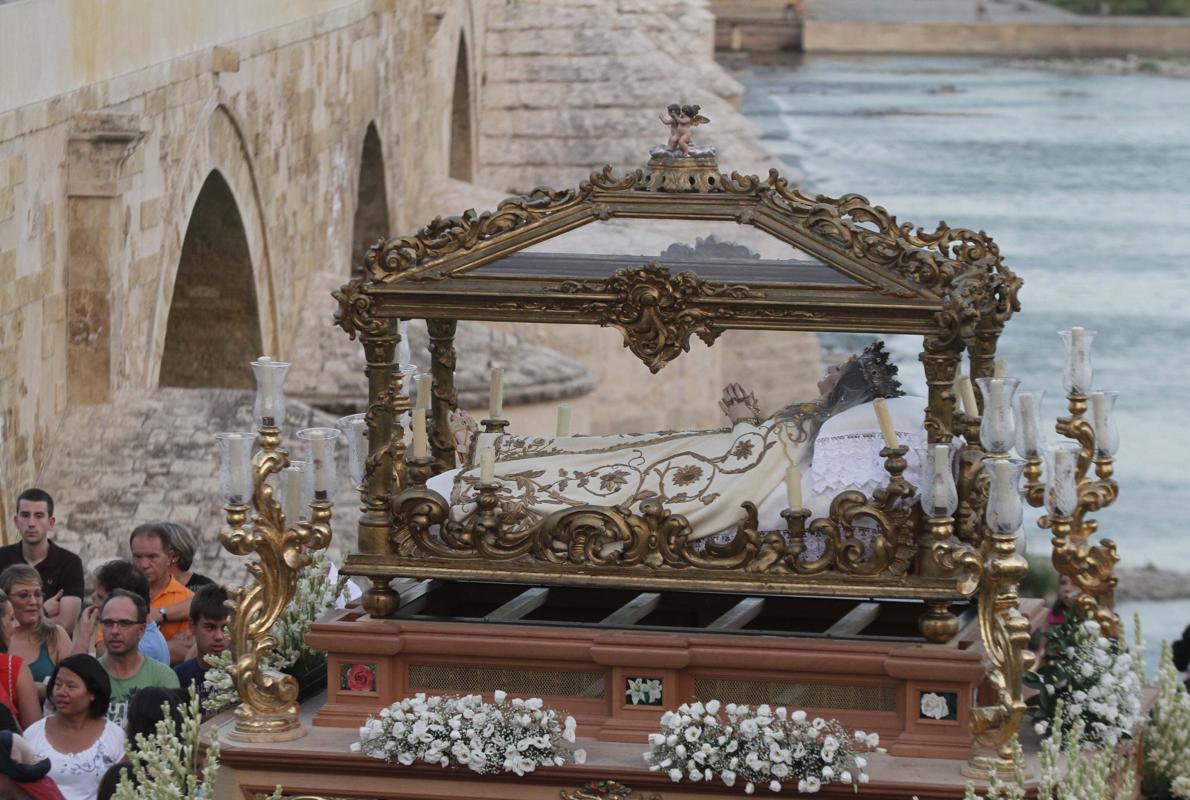 La Virgen del Tránsito durante su procesión