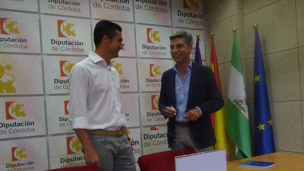 El diputado provincial y el portavoz del PP en la Diputación, Agustín Palomares y Andrés Lorite