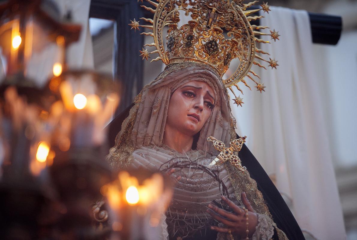 La Virgen de la Soledad, durante su procesión