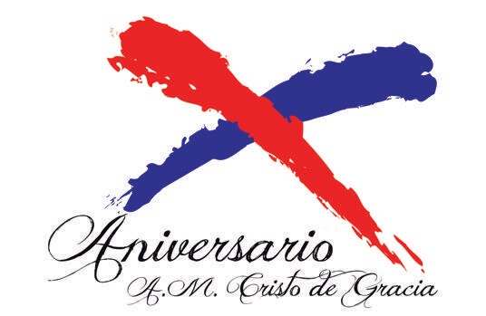 Logotipo del X aniversario de la Agrupación Musical Santísimo Cristo de Gracia