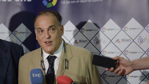 El presidente de LaLiga, Javier Tebas