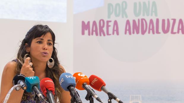 Teresa Rodríguez, presentando su candidatura para la II Asamblea Ciudadana de Podemos Andalucía