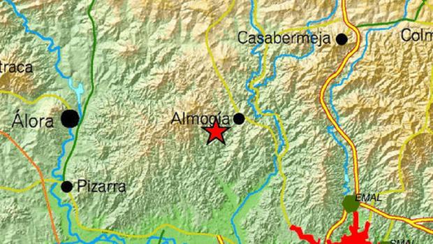 Registrado un seísmo de magnitud 3,5 con epicentro en una localidad malagueña