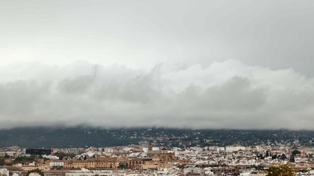 Vista del temporal, ayer sobre Córdoba