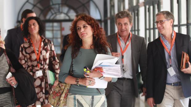 La consejera de Hacienda, María Jesús Montero, el pasado miércoles en el Parlamento andaluz