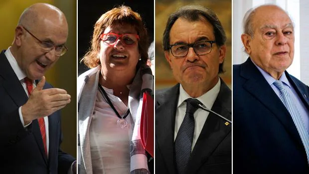 Duran i Lleida, Dolors Bossa, Artur Mas y Jordi Pujol