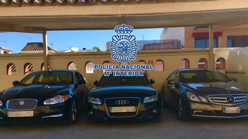 Los vehículos de gama alta incautados por la Policía