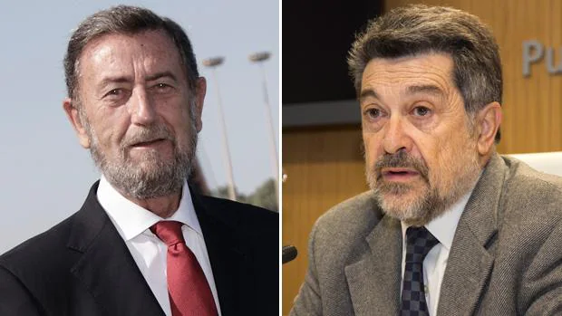 Los presidentes del puerto de Sevilla y Huelva, Manuel Gracia y Javier Barrero