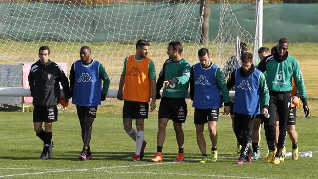 Los jugadores durante un entrenamiento