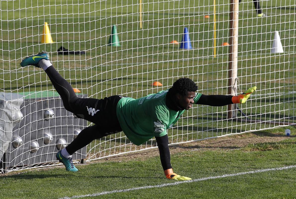 Razak, durante una sesión de entrenamiento