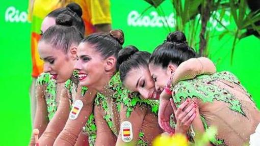 Lourdes Mohedano junto a sus compañeras en Río