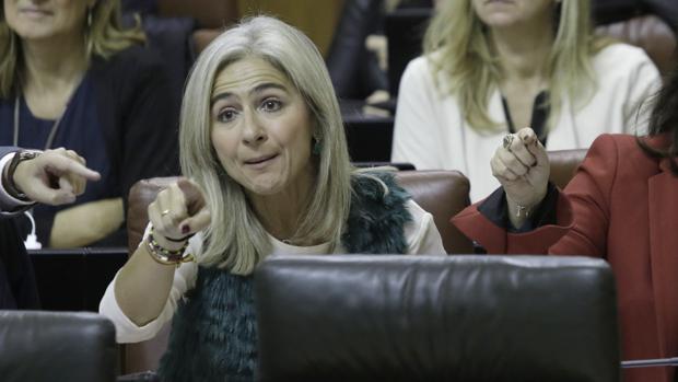 La diputada del PP, Patricia del Pozo, en el Parlamento andaluz