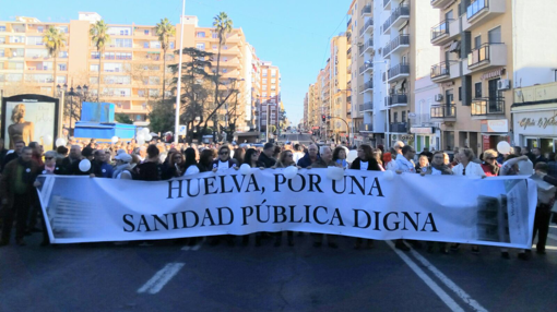 Manifestación por las calles de Huelva