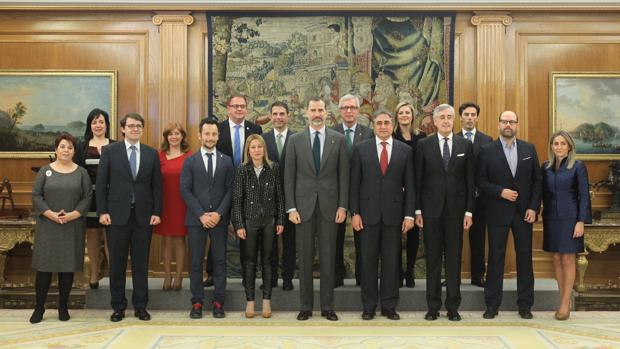 Los alcaldes de las Ciudades Patrimonio de la Humanidad de España durante la recepción